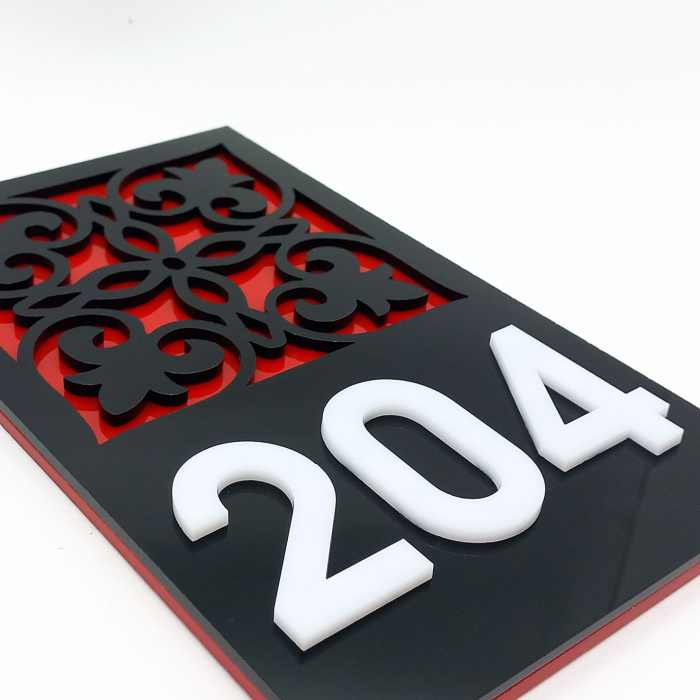 Placuta indicator pentru camera plexiglas - Floral [4]