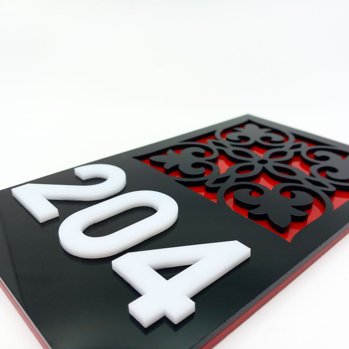 Placuta indicator pentru camera plexiglas - Floral [2]