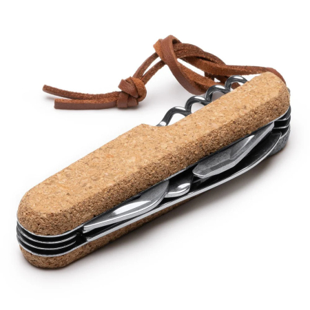 OUTDOORA - Accesorii camping - Briceag multifuncțional cu mâner din plută, personalizabil