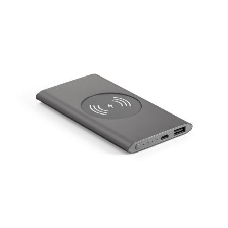 OUTDOORA - Accesorii camping - Power Bank 4000 mAh cu încărcare wireless 5W din aluminiu reciclat – Personalizabil | OUTDOORA