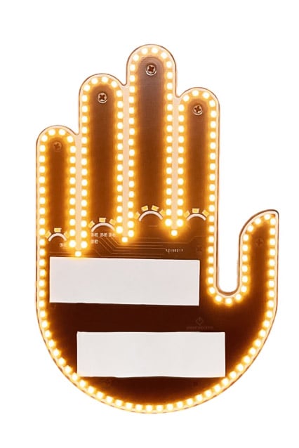 Accesoriu LED FlashHand Doty®, in forma de mana, cu telecomanda, 4 gesturi, de atentionare, pentru masina sau alte spatii, design creativ [7]