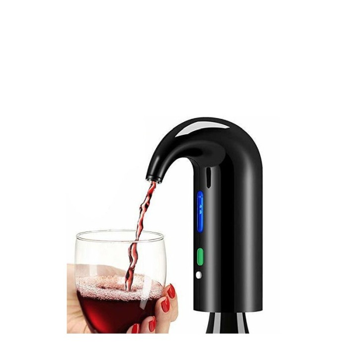 Aerator electric pentru vin Electric Pouring, reincarcabil, design elegant, USB inclus, negru [2]