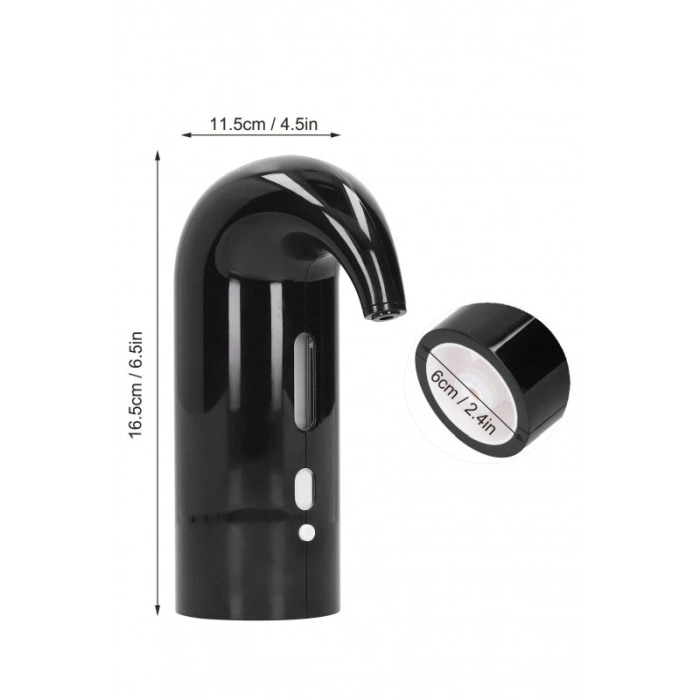 Aerator electric pentru vin Electric Pouring, reincarcabil, design elegant, USB inclus, negru [6]
