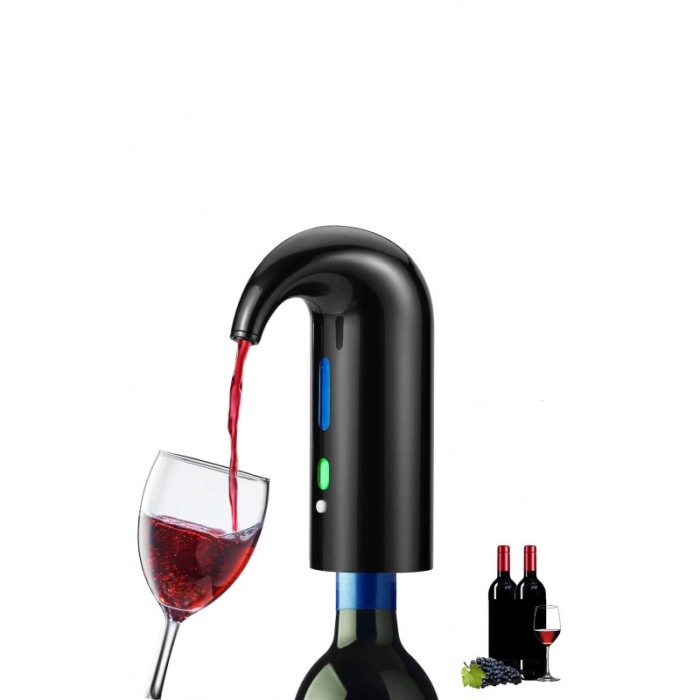 Aerator electric pentru vin Electric Pouring, reincarcabil, design elegant, USB inclus, negru [7]