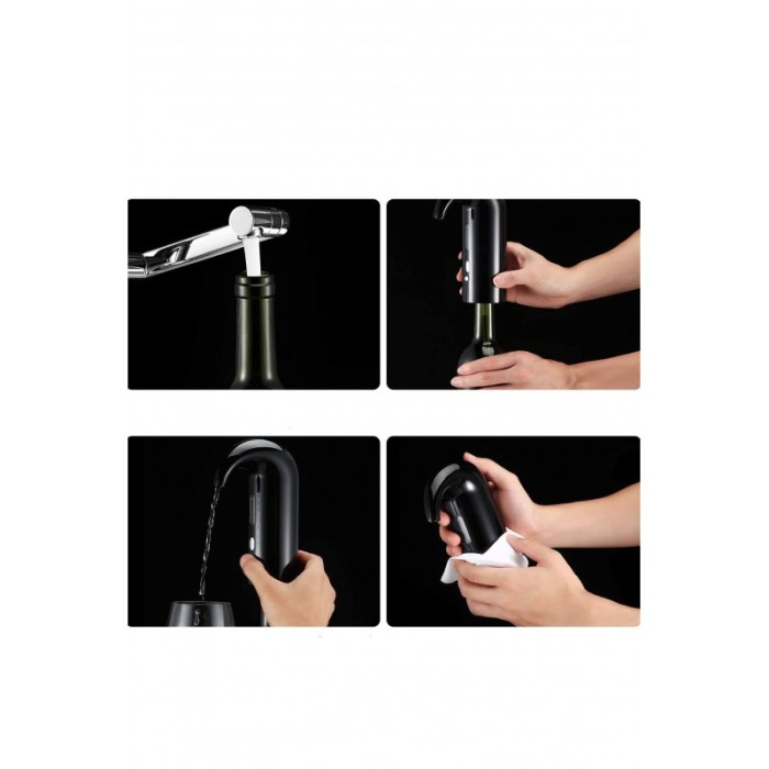 Aerator electric pentru vin Electric Pouring, reincarcabil, design elegant, USB inclus, negru [9]