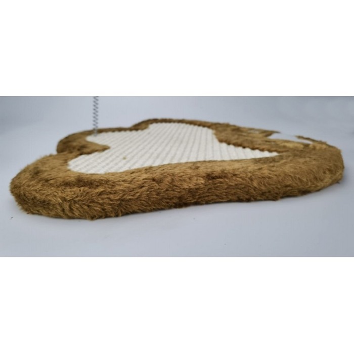 Ansamblu de joaca pentru pisici cu o biluta, forma labuta,contine sisal, maro, doty [4]