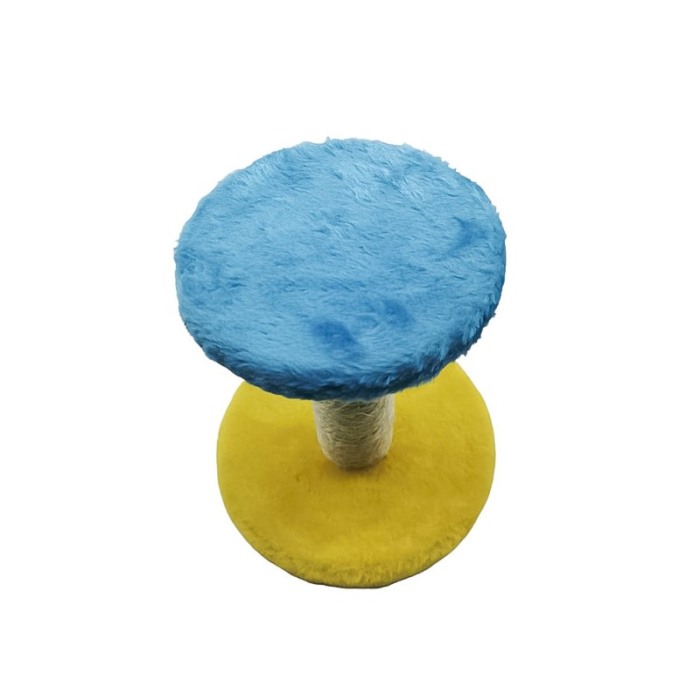 Ansamblu de joaca pentru pisici, tip turn, cu sisal, 21x18 cm, cu jucarie, galben/albastru, Doty®️ [3]
