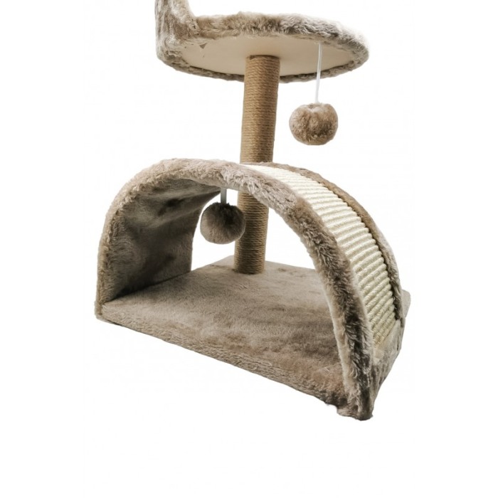 Ansamblu pentru pisici PawFun, distractiv si practic, din sisal si material moale, 35x44 cm, maro, Doty®️ [3]