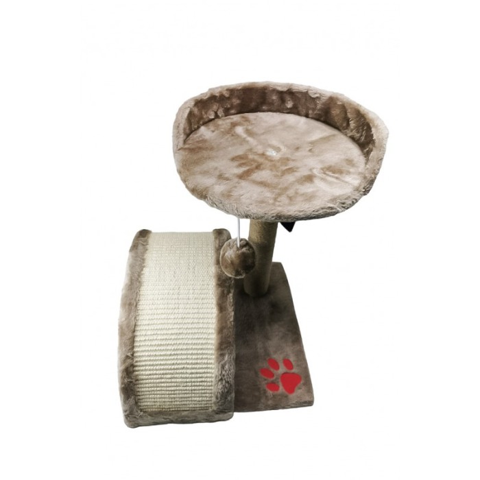 Ansamblu pentru pisici PawFun, distractiv si practic, din sisal si material moale, 35x44 cm, maro, Doty®️ [5]