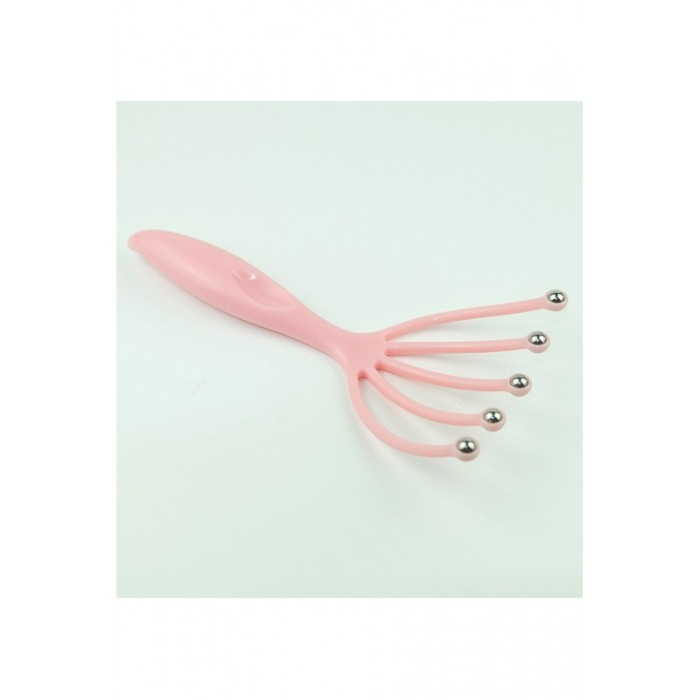 Aparat de masaj capilar FiveFingers, tip spatula, usor de utilizat,manual, roz [7]
