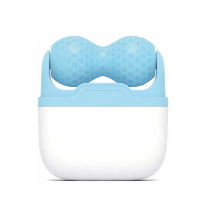 Aparat de masaj IceRejuven Doty®, facial si anticelulitic, cu 2 capete V si W, cu gheata, babyblue [2]
