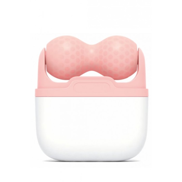 Aparat de masaj IceRejuven Doty®, facial si anticelulitic, cu 2 capete V si W, cu gheata, babypink [5]