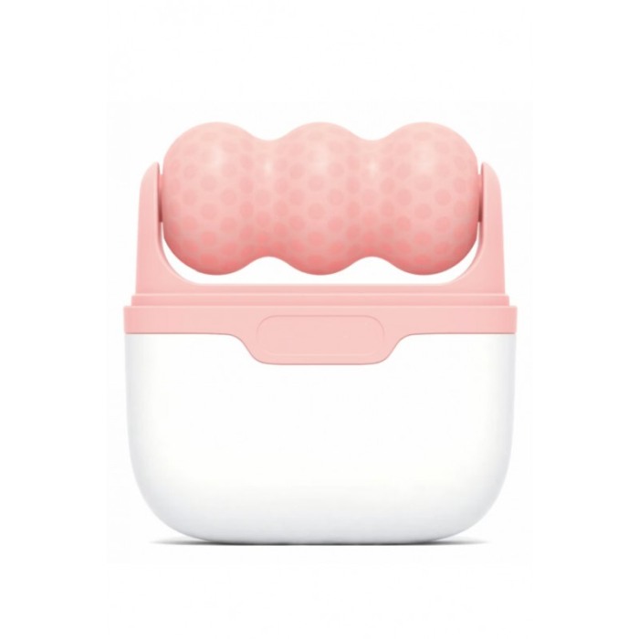 Aparat de masaj IceRejuven Doty®, facial si anticelulitic, cu 2 capete V si W, cu gheata, babypink [9]