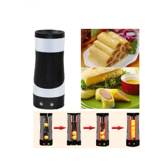Aparat de preparat omleta Eggs Skewers, usor de utilizat si curatat, accesorii incluse, negru/alb [6]