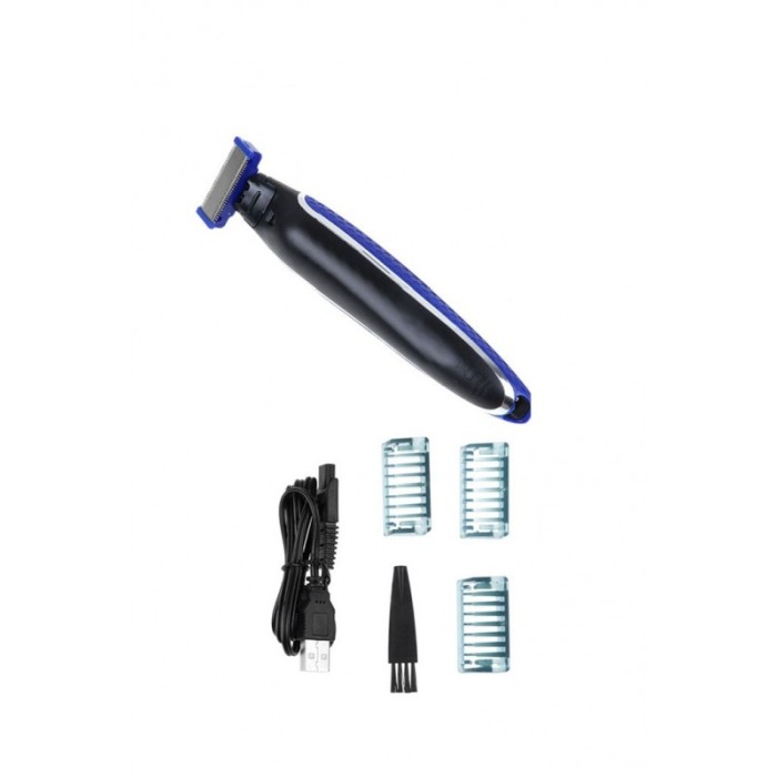 Aparat de ras electric pentru barba EdgesCut, taie, contureaza si rade cu micro precizie,otel inoxidabil, 3 capete de tuns  1 mm [2]