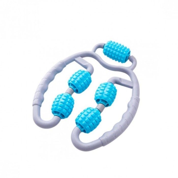 Aparat manual de masaj RollRelax pentru eliminarea durerilor din zona cervicala si a picioarelor, gri/albastru,26x21cm, Doty®️ [6]