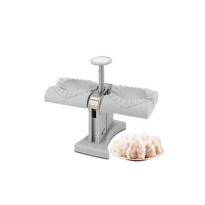 Aparat manual Dumpling Roll de facut galuste umplute sau ravioli, 2 spatii, usor de utilizat si curatat, gri [7]