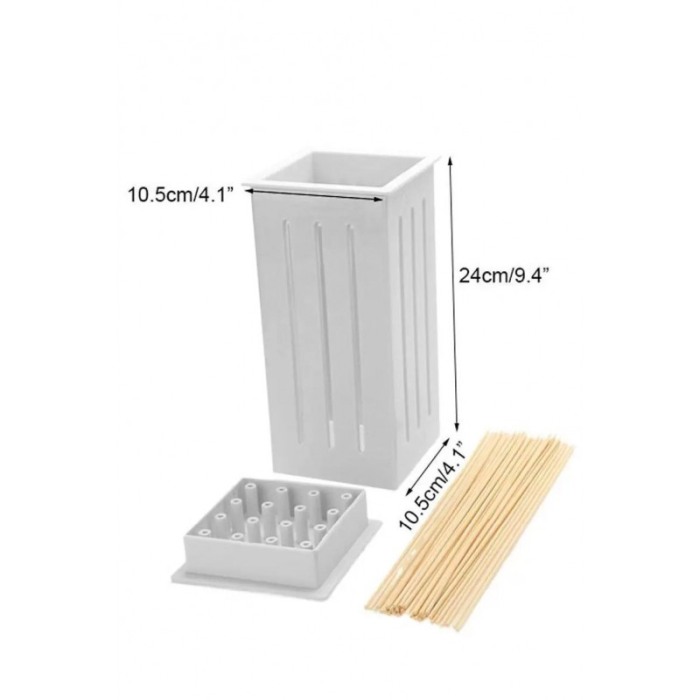Aparat manual pentru portionat frigarui BBQTool Doty.ro®, usor de utilizat si curatat, 30 bete de bambus incluse, alb [2]