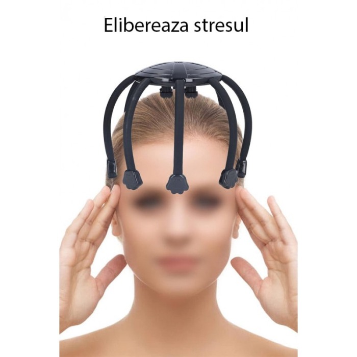 Aparat pentru masaj capilar OctopusMaseur, automat, USB inclus, flexibil, materiale de calitate, universal, negru, Doty® [5]