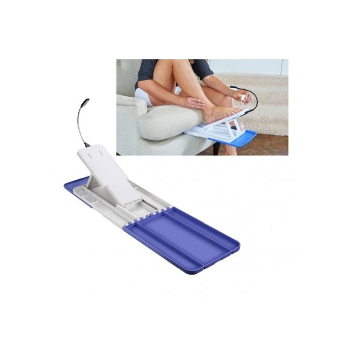 Aparat suport pentru pedichiura Purple Help, lampa led, functioneaza cu baterii, mov/alb,30/21 cm, doty [6]