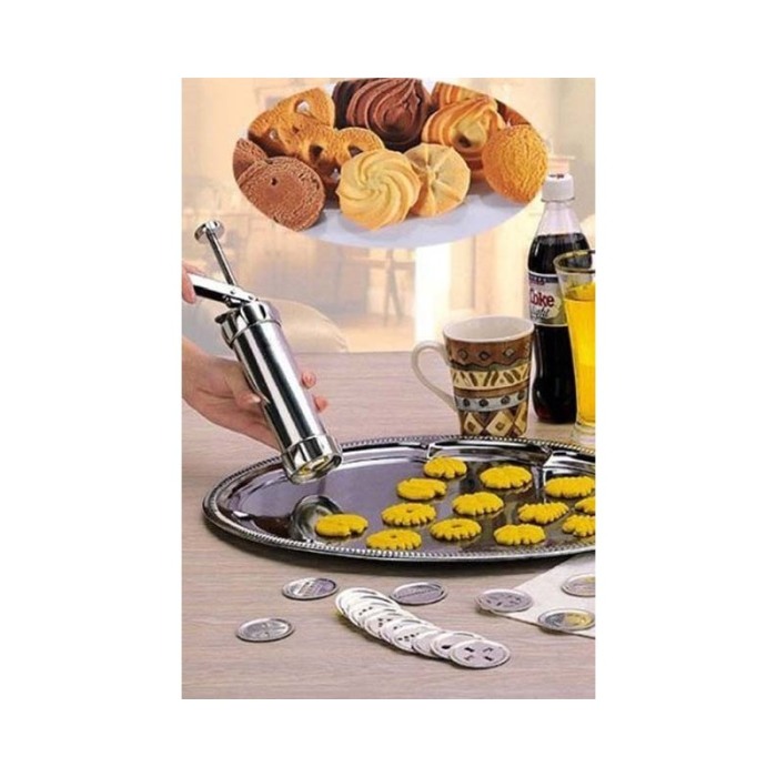 Aparat tip presa pentru fursecuri si prajituri, 10  accesorii pentru forma si 4 pentru ornat incluse, usor de utilizat, doty [5]