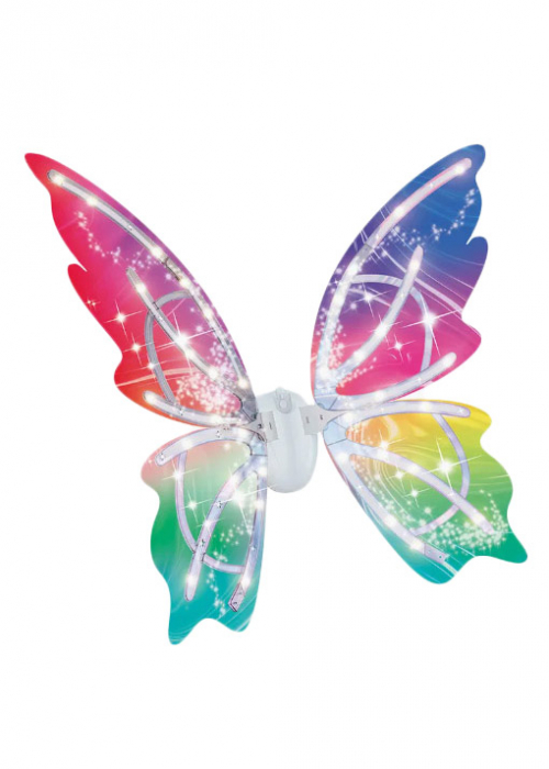 Aripi de jucarie electrice She's a Fairy Doty®, model cu zane, cu lumina LED si vibratii, 67x57cm, multicolor [3]