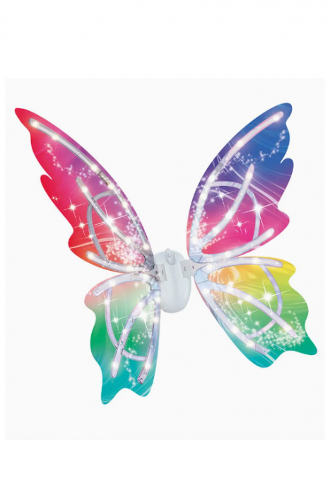 Aripi de jucarie electrice She's a Fairy Doty®, model cu zane, cu lumina LED si vibratii, 67x57cm, multicolor [4]