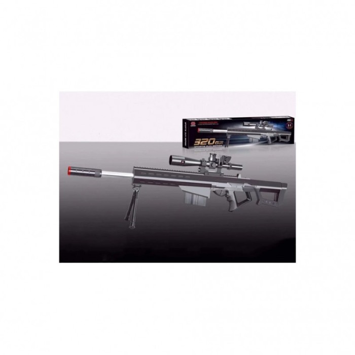 Arma de jucarie 3 in 1 320 Mortal Gun, model realist, trepied inclus, 74 de bile de cauciuc si silicon incluse, negru [3]