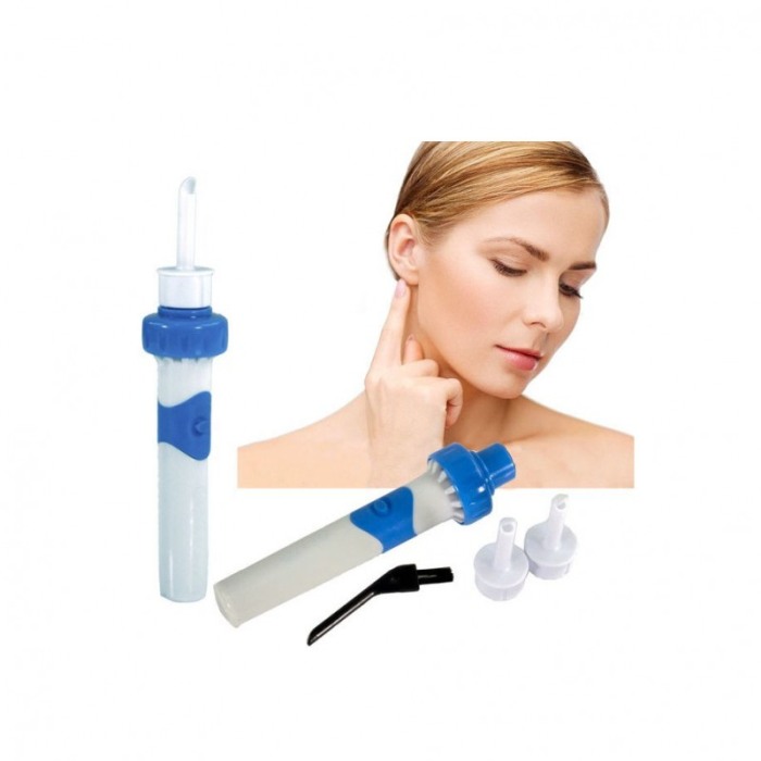 Aspirator pentru urechi Wax Vacuum, cu vibratii si micro-aspirare, pentru adulti si copii, alb/albastru [4]