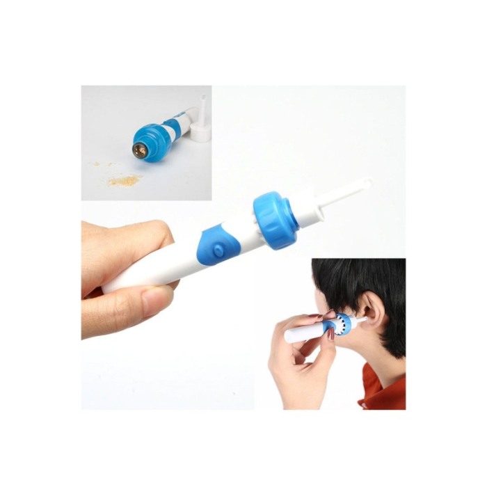 Aspirator pentru urechi Wax Vacuum, cu vibratii si micro-aspirare, pentru adulti si copii, alb/albastru [6]