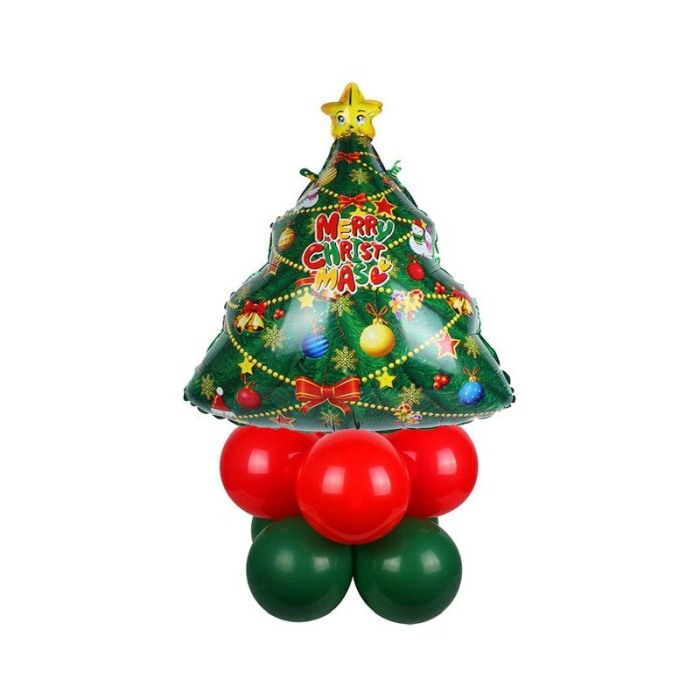 Balon Christmas Tree, model pom de Craciun, 55x68 cm, multicolor [5]