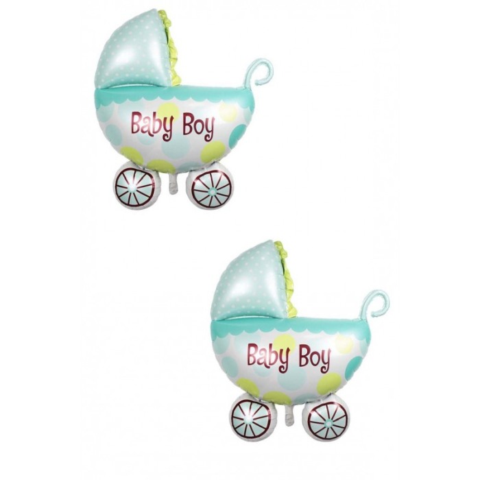 Balon folie pentru petreceri, carucior Baby Boy, multicolor, 80 cm, doty [2]