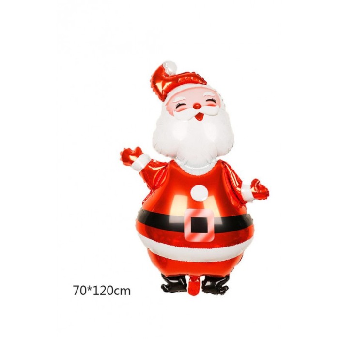 Balon HappySanta, figurina Mos Craciun, 70x120 cm, rosu [2]