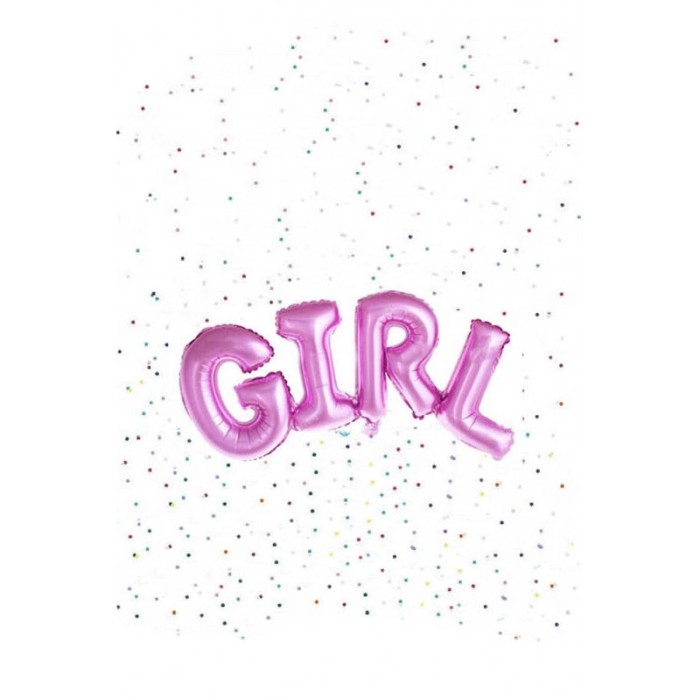 Balon litere Girl, dimensiune 90 x 35 cm , roz, doty [2]