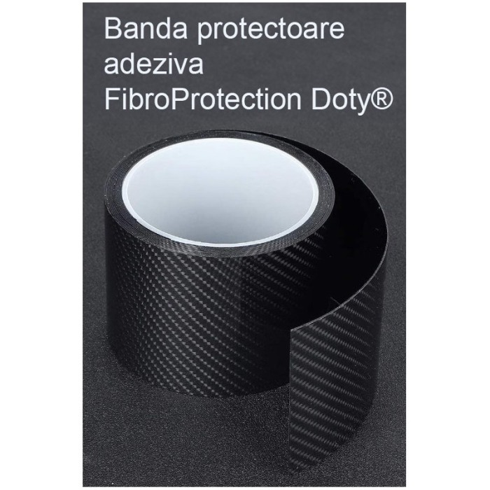 Banda adeziva protectoare FibroProtection Doty®, cu fibra de carbon, reutilizabila, 300x7cm, negru [6]