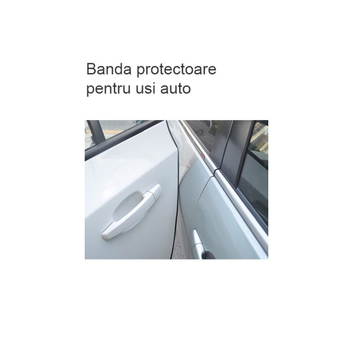 Banda de protectie pentru portiere auto LineDoorSafe Doty.ro®, cauciucata, neagra, 5 m [3]