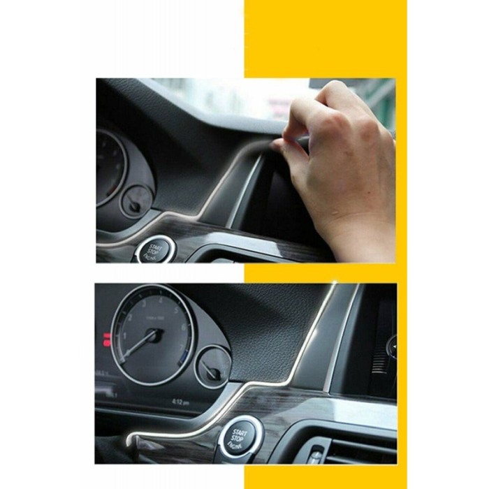 Banda led CarLight pentru masina, electroluminiscenta cu droser si mufa bricheta, 12V, lungime 1 m, alb, Doty®️ [5]