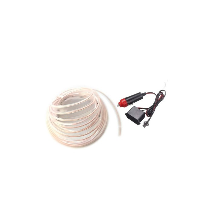 Banda led CarLight pentru masina, electroluminiscenta cu droser si mufa bricheta, 12V, lungime 1 m, alb, Doty®️ [4]
