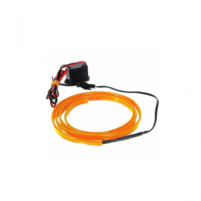 Banda led CarLight pentru masina, electroluminiscenta cu droser si mufa bricheta, 12V, lungime 1 m, portocaliu deschis, Doty®️ [1]