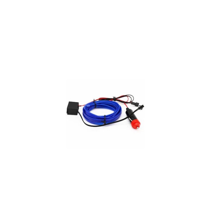 Banda led CarLight pentru masina, electroluminiscenta cu droser si mufa bricheta, 12V, lungime 3 m, albastru, Doty®️ [5]