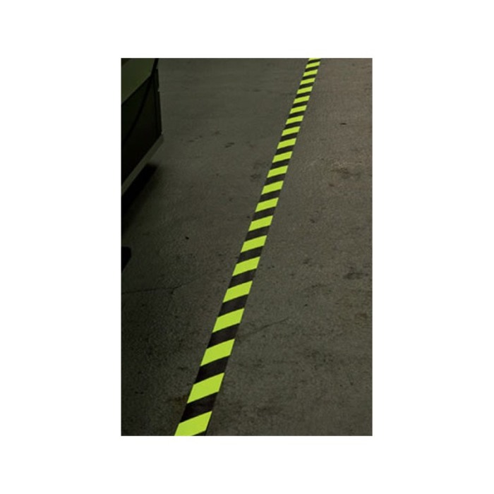 Banda reflectorizanta de avertizare FlashBand Doty®, Autoadeziva, 5m x 5 cm, negru/galben [2]