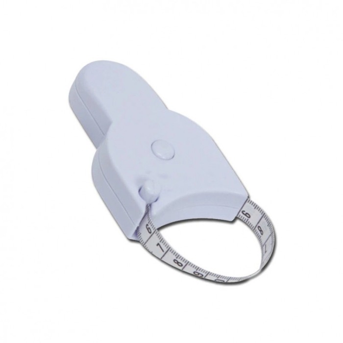 Banda retractabila pentru masurarea corpului Fit Measuring, 150 cm, retractabila, alb [4]