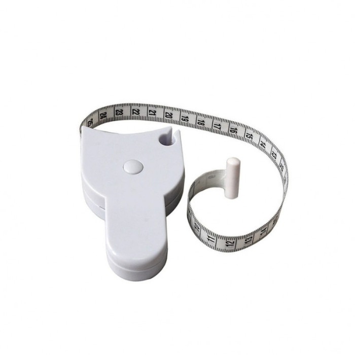 Banda retractabila pentru masurarea corpului Fit Measuring, 150 cm, retractabila, alb [2]