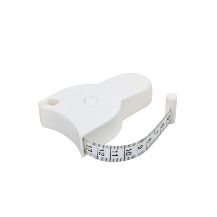 Banda retractabila pentru masurarea corpului Fit Measuring, 150 cm, retractabila, alb [1]