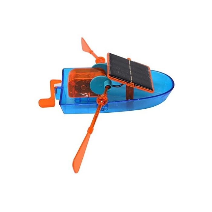 Barca cu energie solar, kit educational, DIY, Albastru,Doty [5]