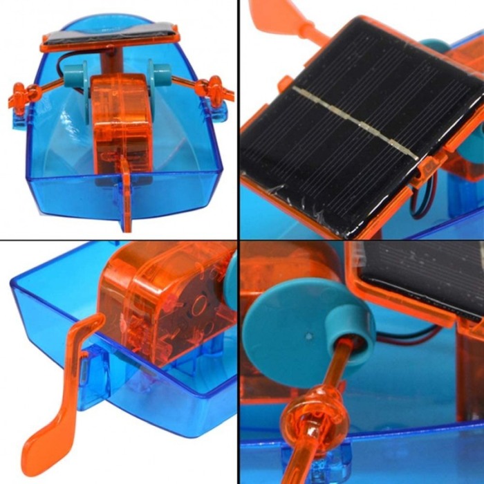 Barca cu energie solar, kit educational, DIY, Albastru,Doty [6]
