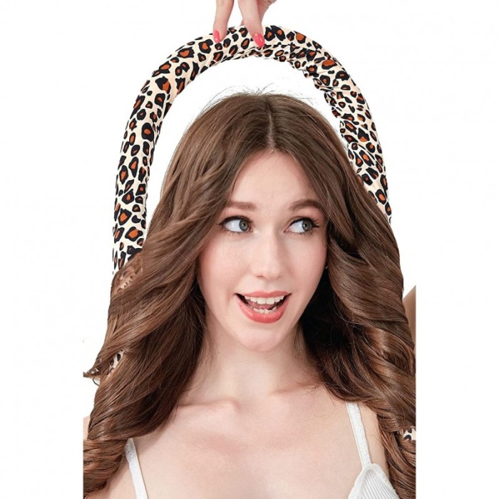 Bigudiu tip panglica RibbonCurl, accesorii incluse, usor de utilizat, 90 cm , print leopard, multicolor [4]