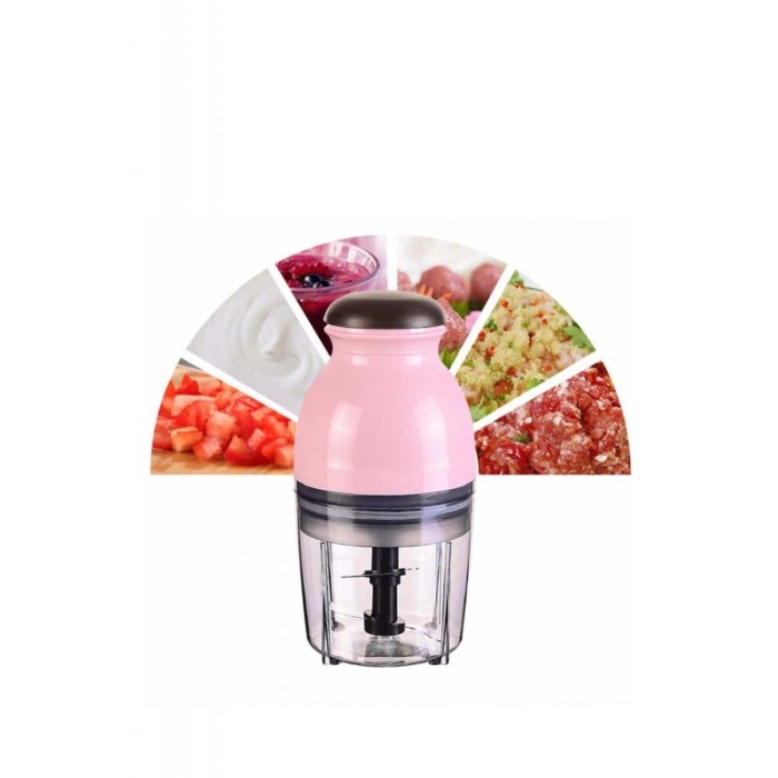 Blender Fast Chop, tip robot de bucatarie,taie,toaca, marunteste si amesteca,ergonomic si compact, 4 lame, roz,doty [10]