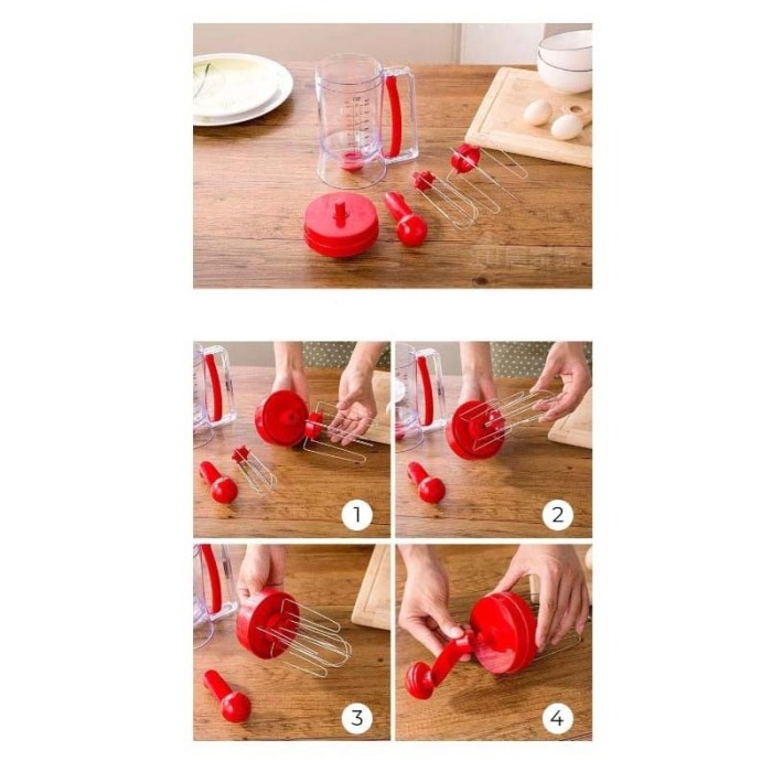 Blender manual pentru clatite si prajituri 2 in 1 , distribuitor aluat ,cana gradata,practic,usor de folosit si curatat, materia [7]