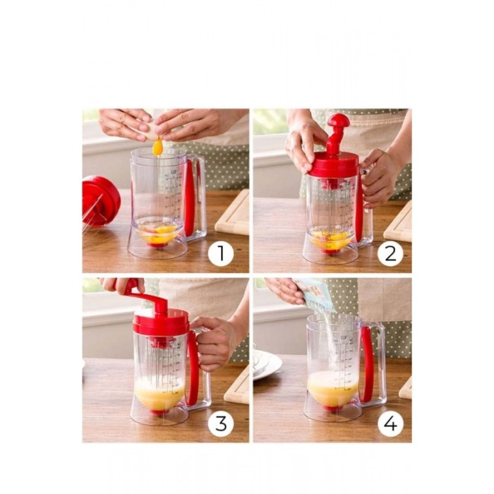 Blender manual pentru clatite si prajituri 2 in 1 , distribuitor aluat ,cana gradata,practic,usor de folosit si curatat, materia [8]